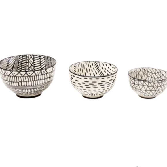 NWT Short Stories Black & White Bowl Set - Picture 5 of 5